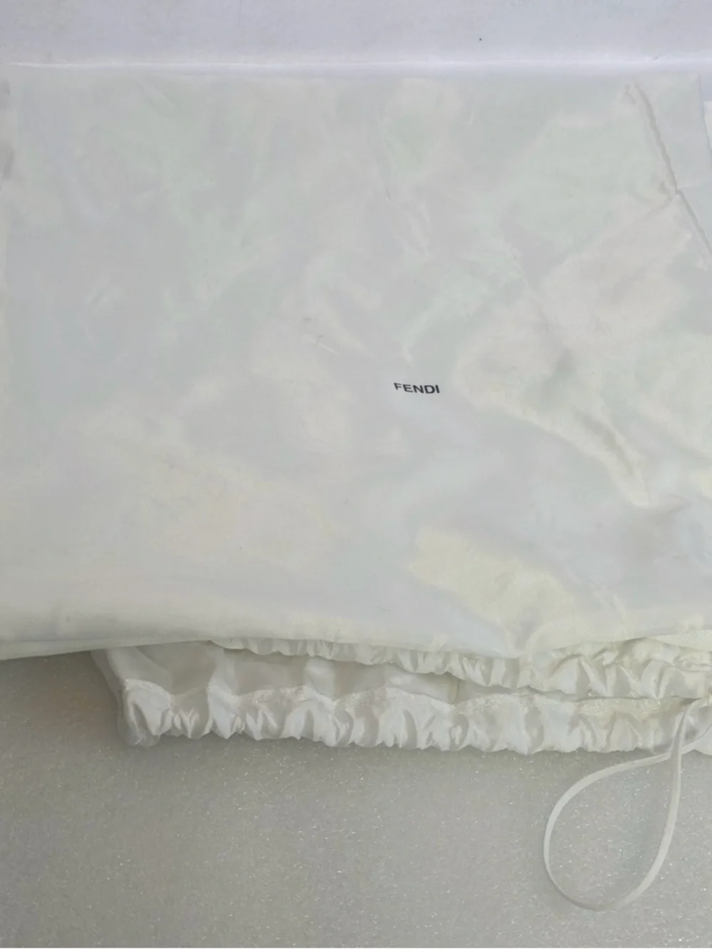 Rare Fendi Selleria Handmade Leather Tote Gray Horse Embossed Luxe Satchel - Picture 8 of 8